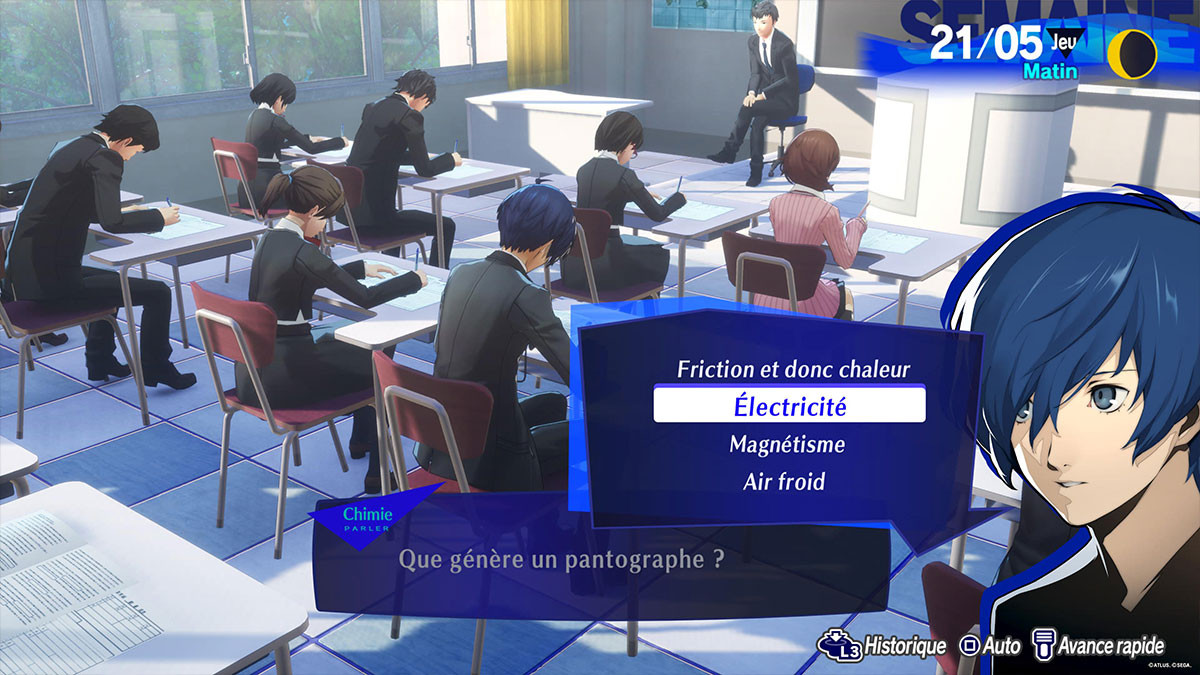 Réponses Persona 3 Reload : ce qu'il faut répondre aux questions en cours et lors des examens !