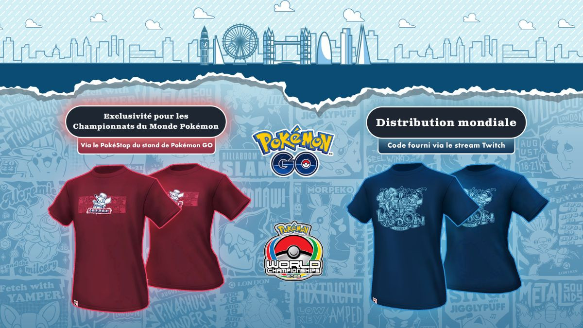 Code promo Pokémon Go : obtenez le T-shirt des Championnats du Monde 2022