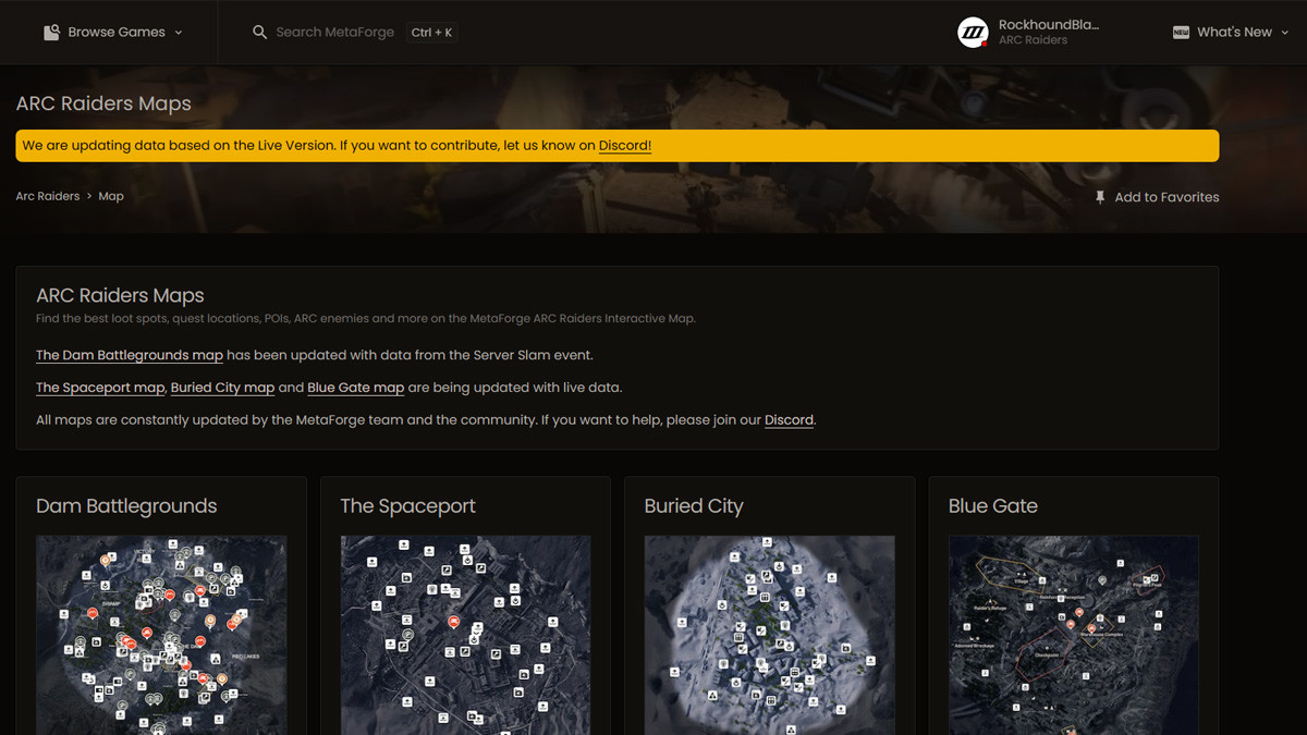 Metaforge ARC Raiders : comment accéder aux cartes interactives et aux événements du jour ?