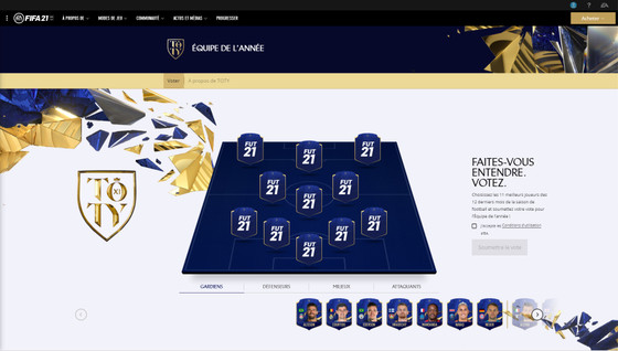 Où peut-on voter pour la TOTY FIFA 21 ?