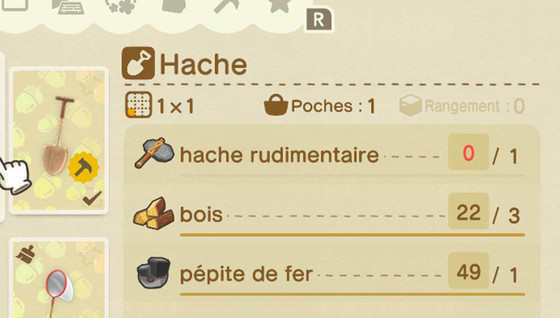 Comment avoir la hache dans Animal Crossing : New Horizons ?