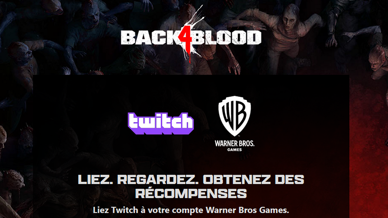 Comment obtenir les Twitch drops Back 4 Blood ?