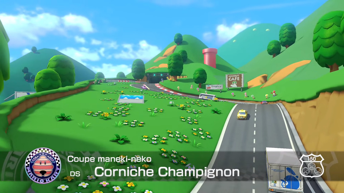 Raccourcis Corniche Champignon Mario Kart 8 Deluxe, tous les short-cut du circuit