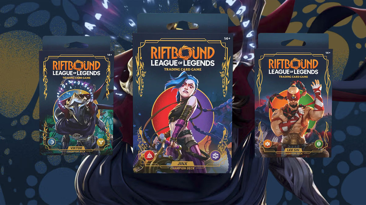La liste de cartes des 3 decks de démarrage Jinx, Viktor et Lee Sin de Riftbound: Origins