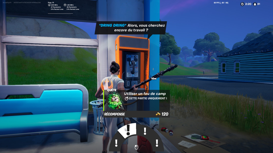 Accepter une quête dans une cabine téléphonique dans Fortnite, défi saison 7