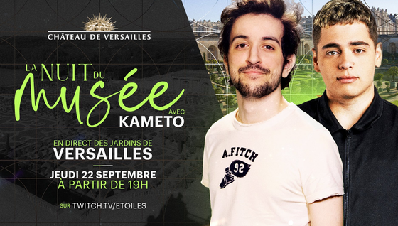 Kameto remplace Squeezie pour l'émission d'Etoiles aux Jardins de Versailles