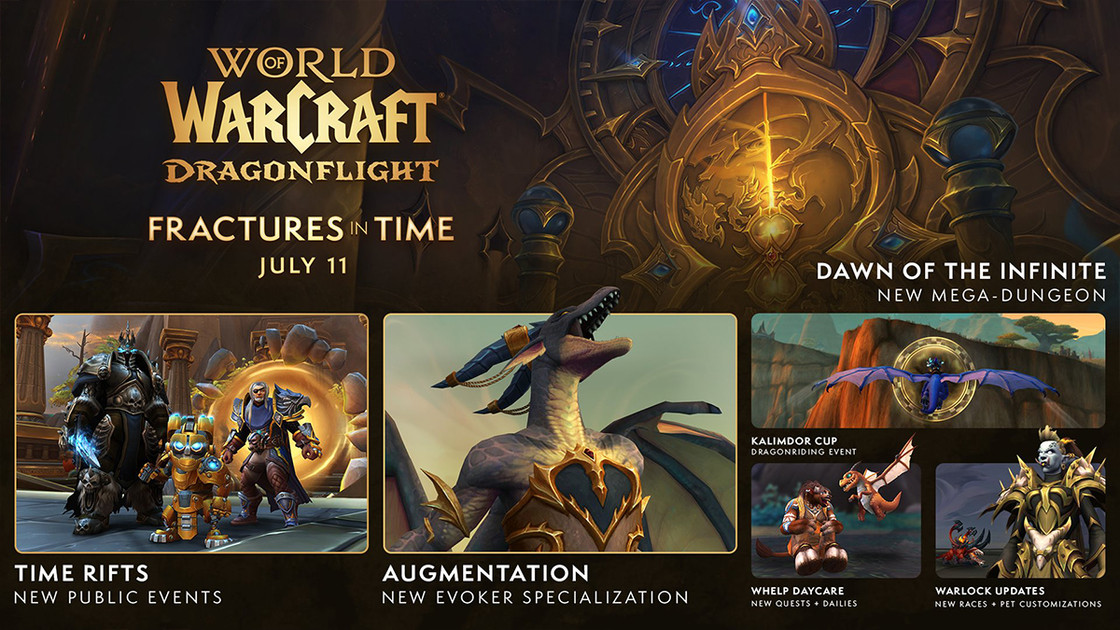 Date de sortie 10.1.5 WoW Dragonflight, quand sort la mise à jour Facture in Time ?