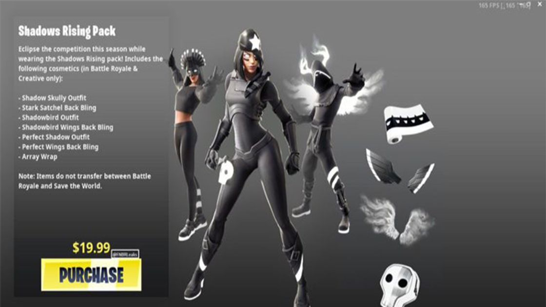 Fortnite : Pack Shadows Rising, nouveau bundle disponible