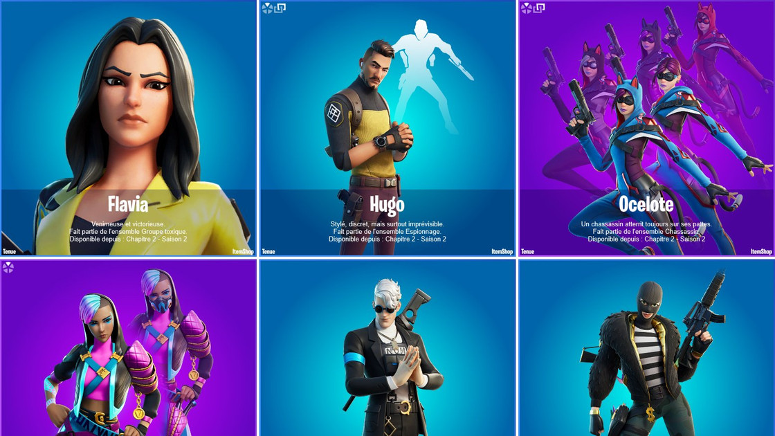 Fortnite : Nouveaux skins leak au 12.50