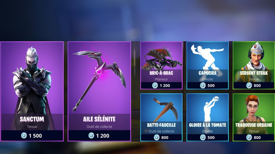 Boutique Fortnite 19 octobre