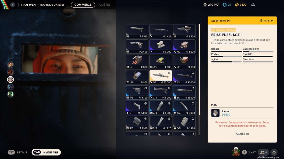Tian Wen ARC Raiders : comment compléter sa quête Condamnation ?