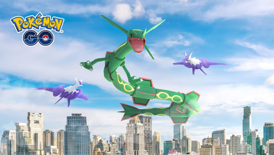 Primo-grondement sur Pokémon Go, avec Rayquaza, Méga-Latios et Méga-Latias (shiny)