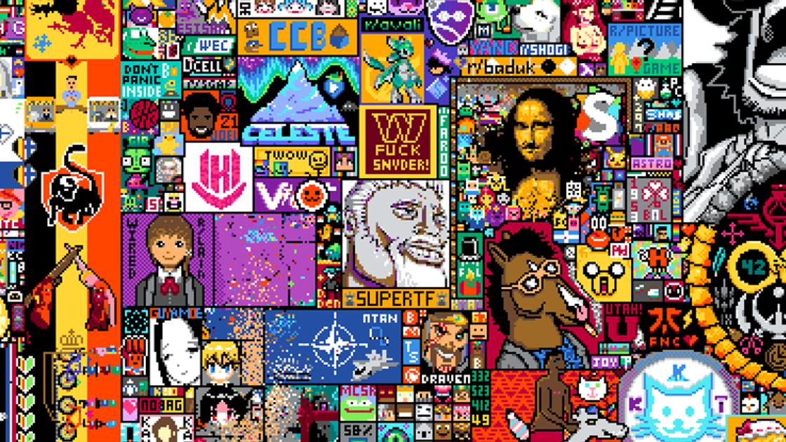 Evolution Pixel War, le timelapse de la Guerre des pixels sur Reddit