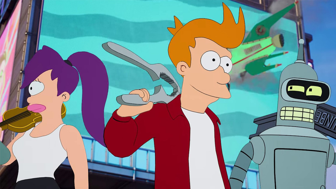 Skins Fortnite au patch 25.20, Fry, Bender et Leela de Futurama débarquent dans le jeu !