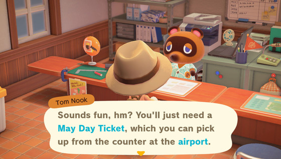 Comment avoir le ticket 1 mai sur Animal Crossing New Horizons ?