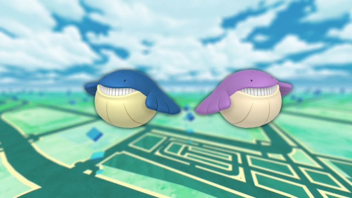 Wailmer (shiny) dans les Heures de Pokémon Vedette de juillet 2023 sur Pokémon GO