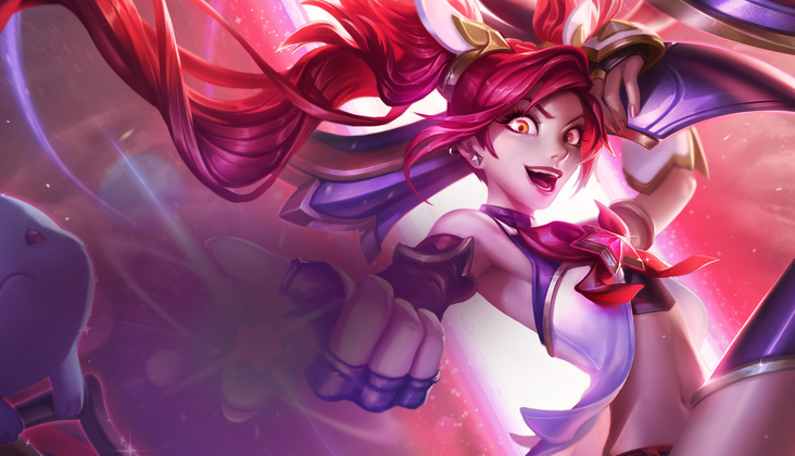 Compo Gardienne des étoiles vertical avec Jinx au Set 15 de TFT