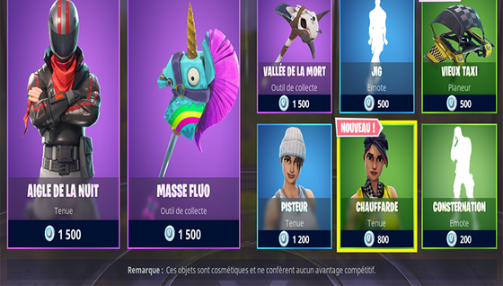 Boutique du jour sur Fortnite