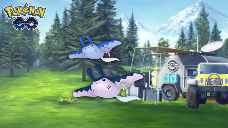 Démanta (shiny) dans les Heures de Pokémon Vedette de juin 2022 sur Pokémon GO