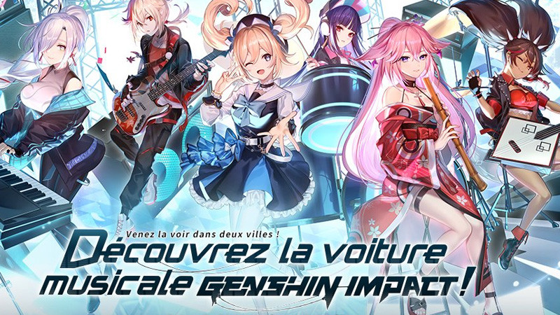 Voiture musicale Genshin Impact, quel itinéraire pour le véhicule à Paris et Marseille ?