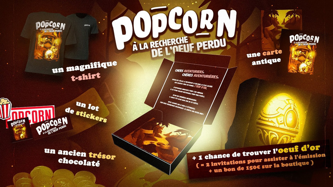 Boîte Mystère Popcorn de Pâques : Contenu, Prix et Infos pour assister à l'émission et gagner 150€ de bons d'achat !
