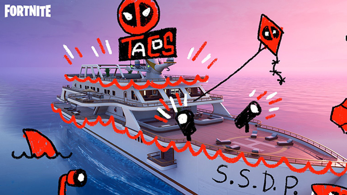 Fortnite : Visiter le yacht de Deadpool, défi