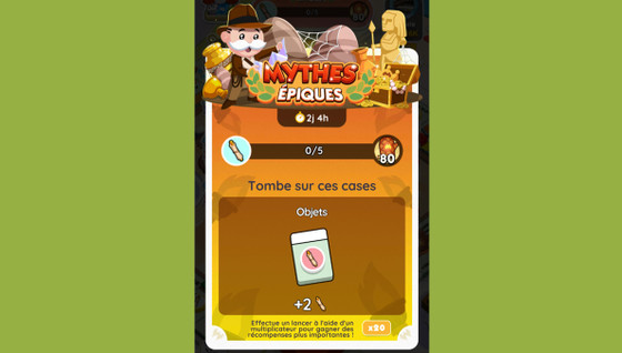 Mythes épiques Monopoly GO, paliers, récompenses et durée pour l'événement de novembre 2023