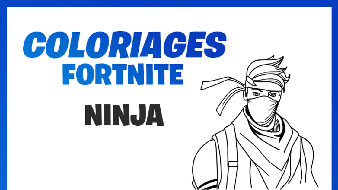 Coloriages et dessins Fortnite : Ninja, streamer