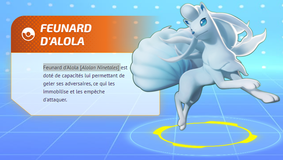 Feunard d'Alola (Alolan Ninetales) sur Pokémon Unite