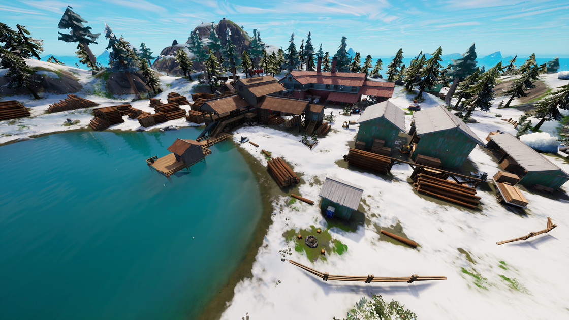 Recevoir votre prochain objectif à Logjam Lumberyard, défi Fortnite semaine 3 saison 1 chapitre 3