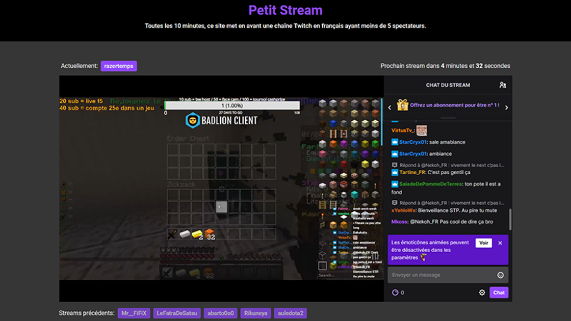 Une nouvelle plateforme pour découvrir des petits streamers sur Twitch