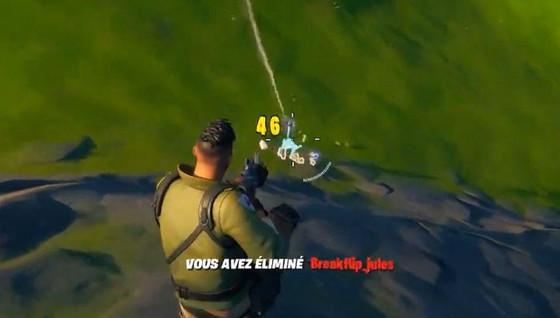 Éliminer des adversaires en sautant ou en tombant sur Fortnite