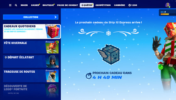 Cadeau Fortnite Noël : la liste complète des objets gratuits à obtenir tous les jours !