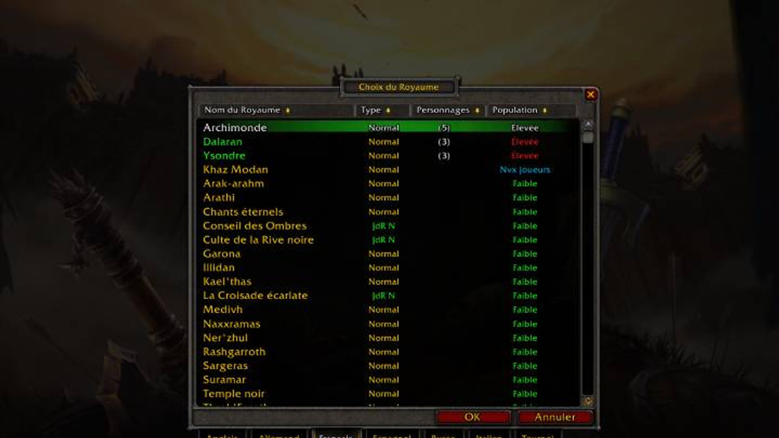 WoW serveur hors ligne, comment connaître l'état des serveurs de World of Warcraft ?
