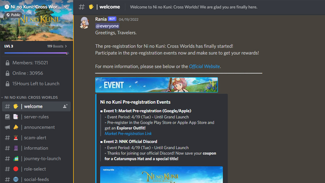 Discord Ni no Kuni Cross Worlds fr, comment rejoindre la communauté ?