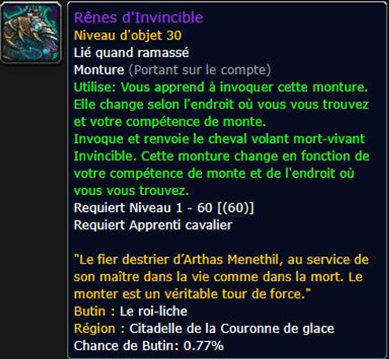 invincible-wow-monture-roi-liche-obtenir