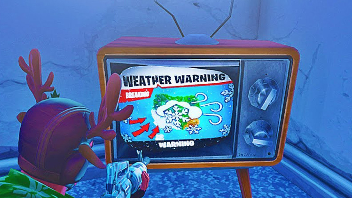 Fortnite : Weather Warning, nouveau message TV sur les télévisions, PS4, PC, Xbox One et Switch