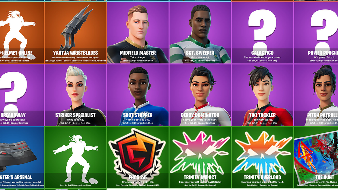 Fortnite : Nouveaux skins du patch 15.21