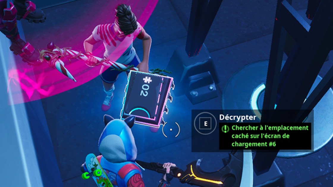 Fortnite : Puce 2 Décryptage, Chercher à l'emplacement caché sur l'écran de chargement #6, Défi