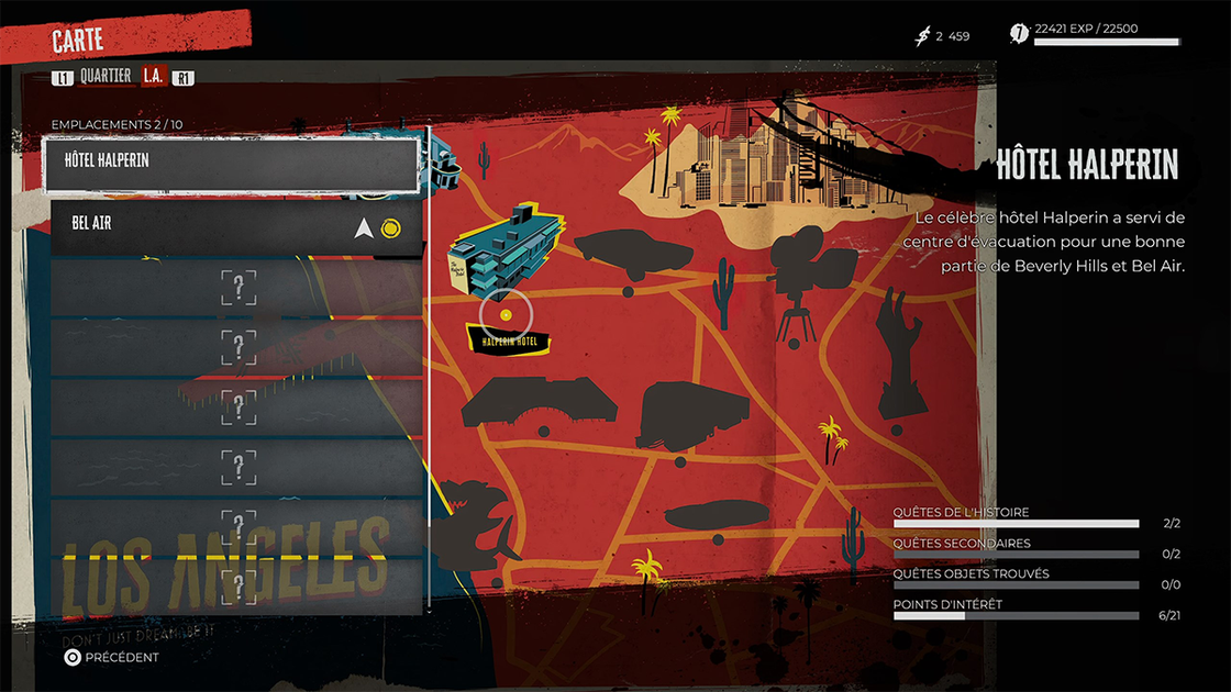 Carte interactive Dead Island 2, existe-t-il une map ?
