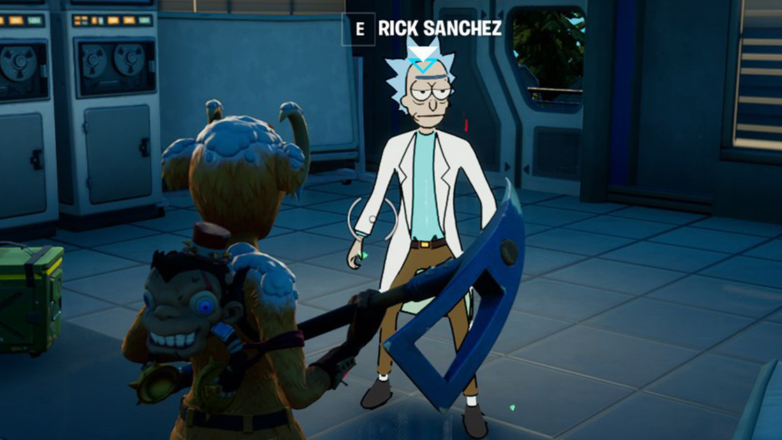 Parler à Rick Sanchez, la Secrétaire de guerre, Marie d'Or, Intello ou Forces spéciales dans Fortnite, défi saison 7