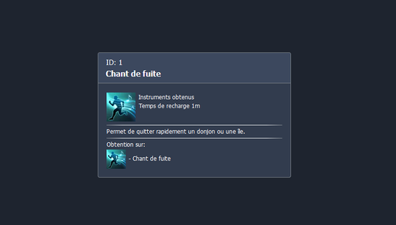 Comment sortir d'un donjon avec le chant de fuite ?
