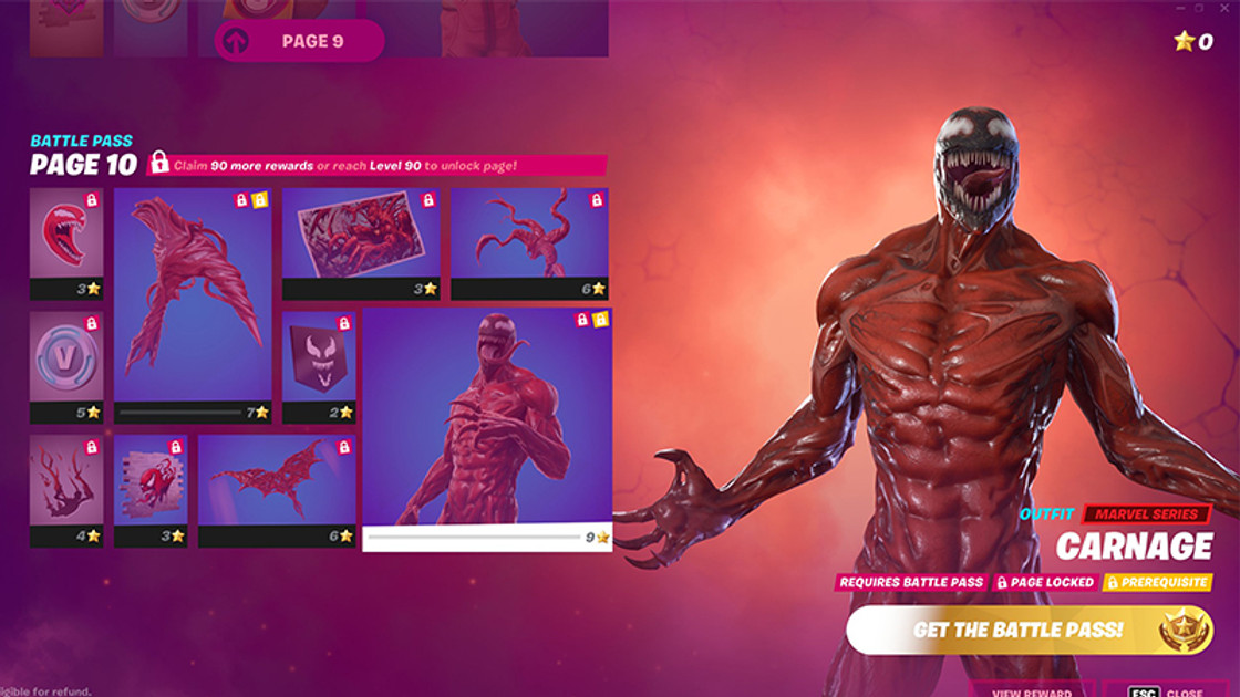 Skin Carnage dans Fortnite, comment avoir le personnage Marvel ?