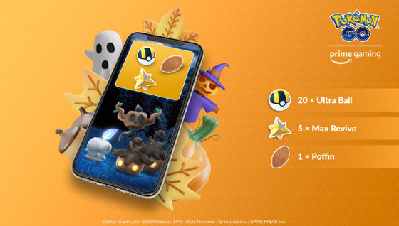 Code Promo Pokémon GO Amazon Prime Gaming en octobre : 20 Hyper Ball, 5 Rappels Max, 1 Poffin