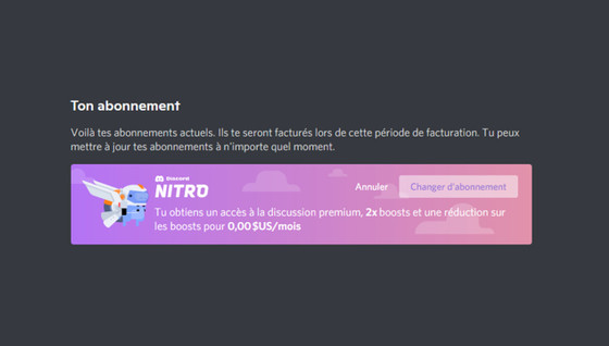 Comment résilier un abonnement Discord Nitro ?