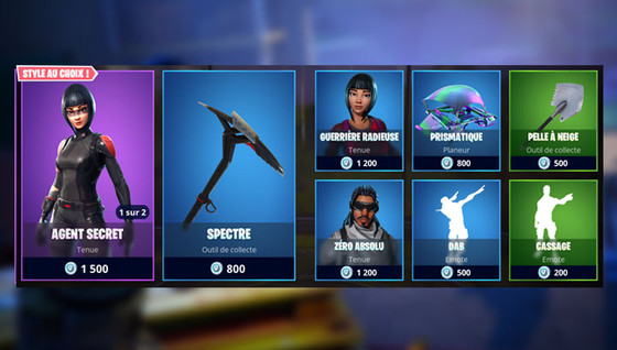 Boutique du jour sur Fortnite