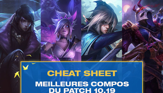 Le cheat sheet des meilleures compos de TFT en 10.19