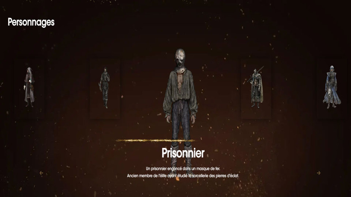Build Prisonnier Elden Ring, meilleures statistiques, armes, sorts et capacités pour la classe