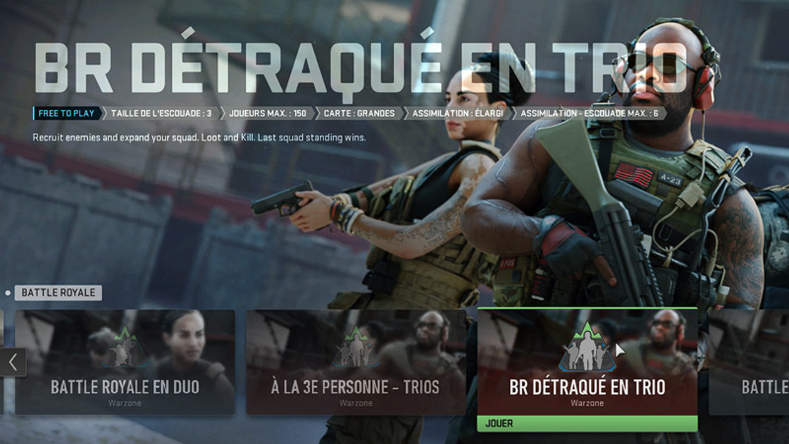 BR Detraqué Warzone 2, comment y jouer en trio ?