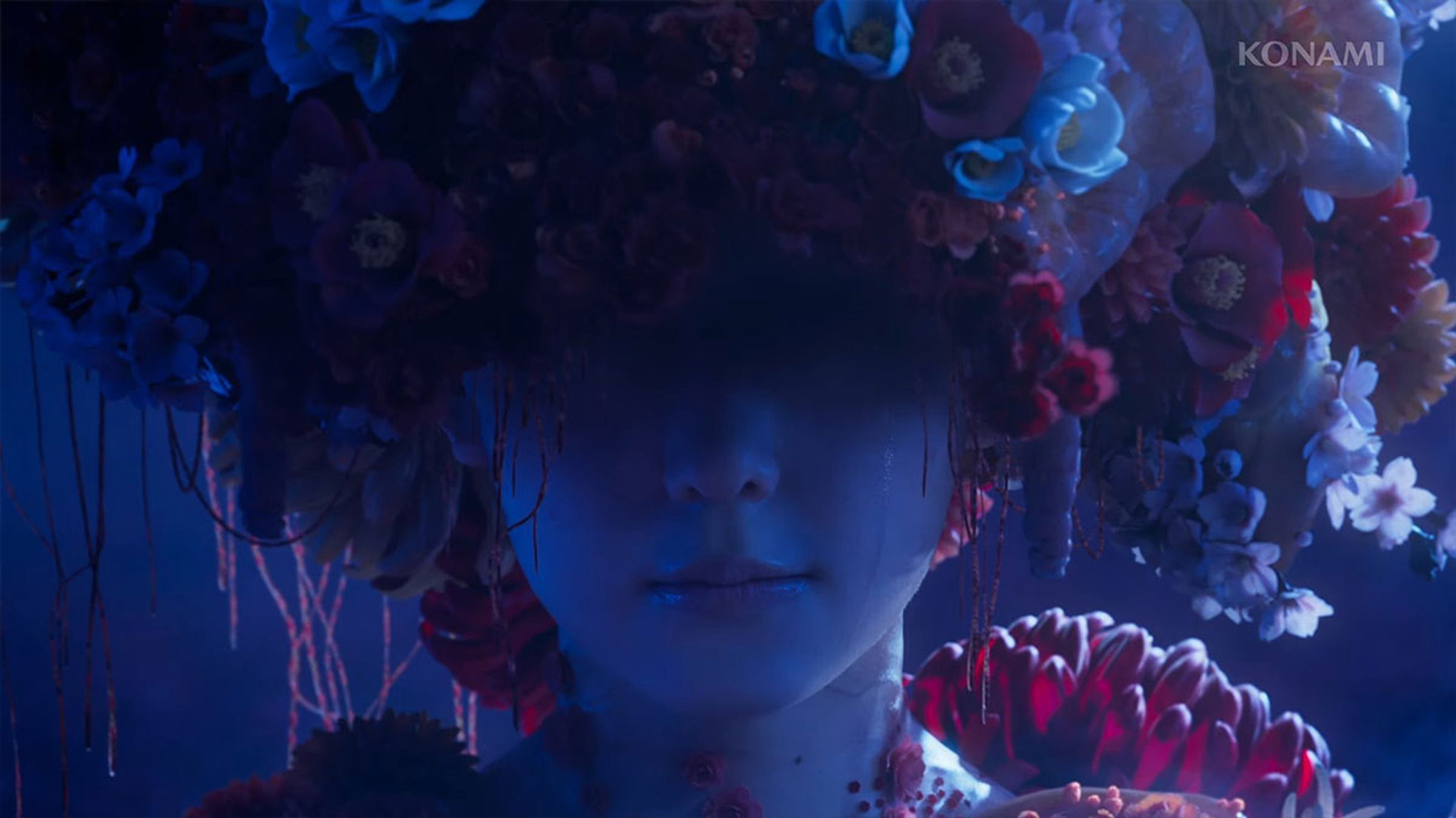 silent-hill-f-hinako-avec-des-fleurs-horrifique-sur-son-visage